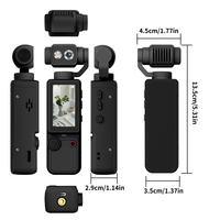 Mini caméra d'action portable 4K ULTRA HD, écran 2'', mise au point automatique, enregistreur de vlog, caméra sport numérique rotative