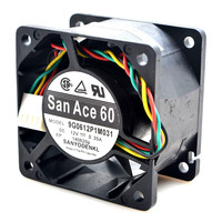 SANYO 9G0612P1M031 12VDC 0.35A 60*60*38MM 6038 6CM SANYO Kipas Pendingin Aksial Bantalan Bola Asli