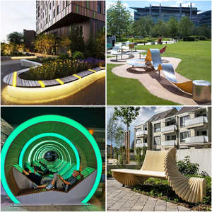 Senzhao PE + không gỉ ngoài trời chống nước Patio băng ghế dẫn sofa ngoài trời đồ nội thất - Product Image 3