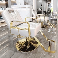 Fauteuil de Barbier Professionnel en Cuir PU avec Pompe Hydraulique Robuste, Inclinable et Rotatif à 360 Degrés, Réglable en Hauteur - Vente en Gros