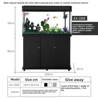 Accessoires pour aquariums, aquarium européen de luxe de 100 gallons, armoire en bois massif, aquarium en verre, ensemble complet