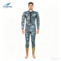 Combinaison de plongée en néoprène respirante et imperméable pour homme avec fermeture éclair sur la poitrine, logo personnalisé, 4,0 mm, pour la plongée et le surf