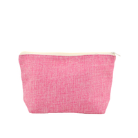 Pochette de maquillage imprimée personnalisée populaire chaude Jute comme sac cosmétique porte-monnaie
