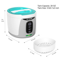 Pembersih Ultrasonik Perhiasan Elektrik GT-U4 750ml Tangki Baja Tahan Karat SUS304 Kontrol Sentuh 40kHz Timer Digital 1 Tahun