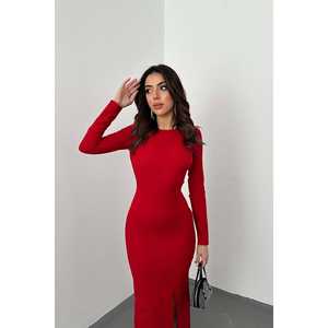 Robe de soirée de bal rouge à sequins, dos nu, longueur au sol, taille XS, pour mariée, mère de la mariée, utilisation en soirée, vente en gros - Product Image 3