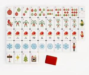 Christmas <b>Mahjong</b> Tiles Holiday Game <b>Set</b> festive <b>mahjong</b> pieces for family gatherings party entertainment - Product Image 4
