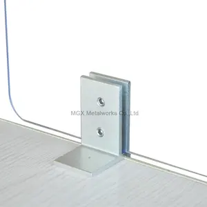 Высококачественный стандартный Анодированный Алюминиевый Настольный зажим для акриловой перегородки экрана
