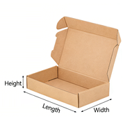 Boîte en carton ondulé recyclable, personnalisée, avec pelliculage mat et gaufrage, pour un envoi sécurisé