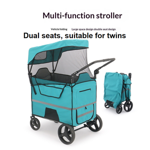 Carrito Plegable para Niños, para Campamento al Aire Libre, Todo Terreno, de Gran Capacidad, Portátil, para Viajes - Product Image 2