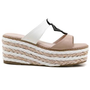Sandales <span class=keywords><strong>compensées</strong></span> à plateforme pour <span class=keywords><strong>femme</strong></span>, modèle 2022, confortables, tendance, avec bride à boucle, tressées, style espadrille, bout pointu, strass, été - Product Image 2