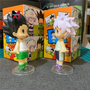 Hunter <span class=keywords><strong>X</strong></span> Hunter <span class=keywords><strong>X</strong></span> <span class=keywords><strong>gon</strong></span> freecss <span class=keywords><strong>killua</strong></span> zoldyck Q Chibi อะนิเมะฟิกเกอร์ยืนโมเดลชุดตกแต่ง - Product Image 1