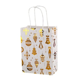 Tas Kertas Kraft Ramah Lingkungan Biodegradable untuk Hadiah Pesta Natal dengan Logo dan Pita Kustom - Product Image 6
