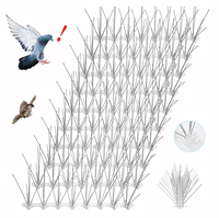 Piques anti-oiseaux en acier inoxydable 304 avec base en plastique, répulsif pour oiseaux, piques de clôture anti-pigeons, anti-escalade, lutte antiparasitaire extérieure