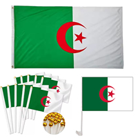 Drapeaux de poche algériens imprimés numériquement en gros 14*21cm 20*30cm Jeu de sports de plein air Événements électoraux faits