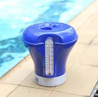 ABS Piscine Chlore Comprimé Distributeur Flotteur Piscine Spa Chimique Chlore Distributeur avec Thermomètre