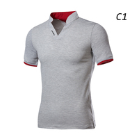 Polo d'été homme blanc grande taille simple mode élastique spot chemise à manches courtes 269