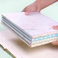 Cuaderno con Cubierta de PP con Estampado Floral Delicado, Tamaño B5, con Páginas Rayadas e Impresión en el Borde, para Estudiantes, con Logotipo Personalizado Disponible