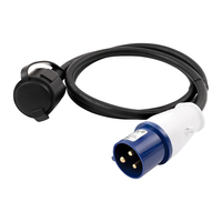 Câble d'extension électrique standard Schuko certifié GS, 16A, 10 mètres, H05VV-F, 100% cuivre, câble PVC