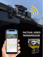 JC181 Mini 4G & WIFI Dual Dash Cam 1080P GPS Enregistreur Vidéo Moniteur Véhicule Rotatif Voiture Caméra À Distance