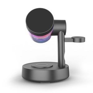 Cargador Inalámbrico Magnético RGB de 25W para Teléfono y Reloj, Carga Rápida, Altavoz BT - Product Image 2