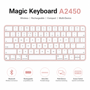 Teclado Magic Keyboard A2450 original de segunda mano (78 teclas, mecanismo de interruptor óptico, sin Touch ID; compatible con iMac/macOS) – Grado A - Product Image 1