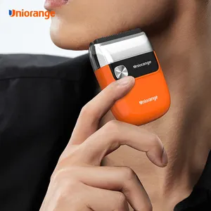 Uniorange-Mini rasoir professionnel à feuille étanche pour voyage, rasoir à barbe portable humide et sec pour hommes