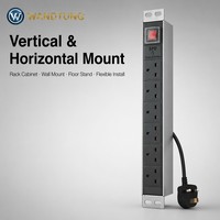 Barre d'alimentation PDU 19 pouces pour rack, type US/UK/IEC, 10 prises avec protection contre les surcharges pour centre de données