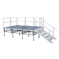 Anycase-podio portátil de 4x8 pies de altura con patas ajustables, para actuaciones en escenario, escuela, evento, Iglesia y escenario