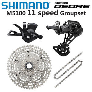 Groupe <span class=keywords><strong>Shimano</strong></span> <span class=keywords><strong>Deore</strong></span> M5100 11 vitesses VTT, comprenant dérailleur arrière M5100 + levier de vitesses + roue libre HG + HG601 - Product Image 1
