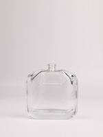 Flacon de parfum personnalisé en verre transparent de 100 ml, écologique, couleur personnalisée, forme personnalisée, design unique, pompe recyclable