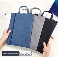 Carpeta de Documentos de Tela Oxford Impermeable Personalizada al por Mayor de una Sola Capa A4, Bolsa de Almacenamiento con Cremallera