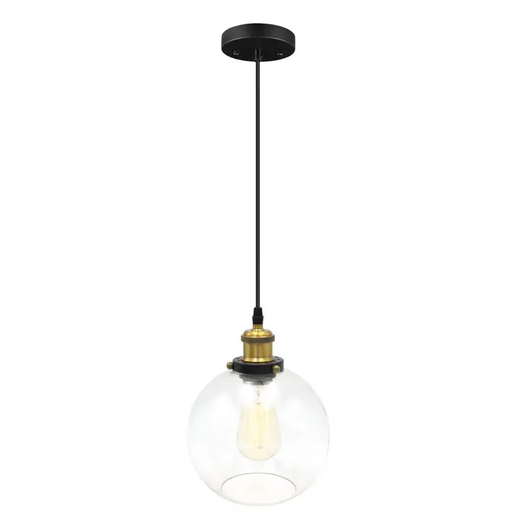 Стеклянный подвесной светильник для кухни, винтажный светильник для винного бара, украшение