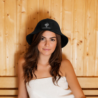 Chapeau de sauna unisexe respirant en feutre de laine mérinos épaisse sans couture avec logo personnalisé brodé pour la protection des cheveux en spa et sauna
