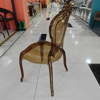 Chaise de salle à manger empilable en polycarbonate PC, transparente, style minimaliste moderne, pour la maison