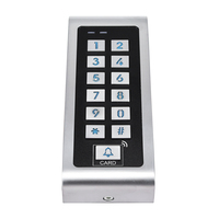 Sistema de Control de Acceso con Teclado Retroiluminado para 10,000 Usuarios, Botones Metálicos, Resistente al Agua IP66, con Lector de Tarjetas RFID