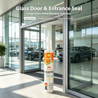 Adhésif transparent résistant aux intempéries pour l'installation de grands panneaux de verre de façade, mastic silicone pour grandes plaques de verre