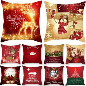 Funda de Almohada Navideña con Diseño de Papá Noel y Muñeco de Nieve, Decoración Festiva para el Hogar, Hotel, Fiesta de Navidad, Año Nuevo, Sofá, Guangdong - Product Image 2