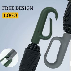 Paraguas Plegable de 3 Secciones, Resistente al Viento, 8 Varillas, Protección UV, Impresión Personalizada, Totalmente Automático, Fácil de Transportar, con Logotipo - Product Image 2