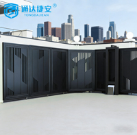 Puerta Corredera Eléctrica Curva de Aluminio para Entrada de Vehículos, con Control Remoto, Inducción Automática, Impermeable, para Patio de Villa