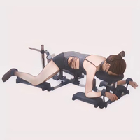 HM BDSM Menottes, Rack de genouillère, Outils de bondage des pieds, Outils de masturbation, Dispositif de retenue corporelle réglable, Mobilier sexuel, Écarteur de jambes, Bondage sexuel