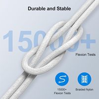 Câble de charge rapide USB-C double PD en nylon Cantell Wholesale 1m 60W, câble de données Type C vers Type C pour iPhone 15 16 Pro