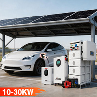 Système d'énergie solaire pour carport 10kW 20kW 30kW, système solaire hors réseau tout-en-un, ensemble complet pour les parkings commerciaux