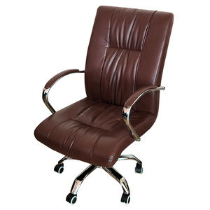 Ergonomic <strong>Office</strong> Furniture Malaysia <strong>Heated</strong> High Back Brown Leather Rotatable <strong>Office</strong> <strong>Chair</strong> - Product Image 4