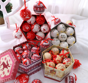 Palline di Natale Circolari Pendenti Decorazione Casa Vari Colori Ornamenti Natalizi Vendita all'Ingrosso - Product Image 3