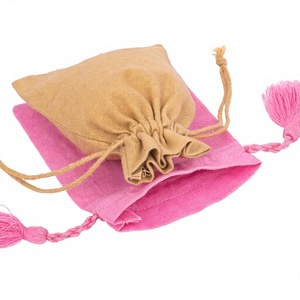 Wholesale Indian Handmade Cotton Drawstring Jewelry <b>Container</b> Eco-Friendly <b>Small</b> Eco-Conscious Organizer Pouch - Product Image 5