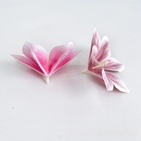Têtes de fleurs artificielles de magnolia au toucher réel, pétales floraux en PU pour la décoration de mariage, fête, Halloween, Noël, remise de diplôme