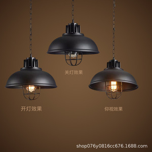 Lustre suspendu rétro industriel, abat-jour, source de lumière LED, tête unique, pour restaurant, bar, café, salon de coiffure - Product Image 4
