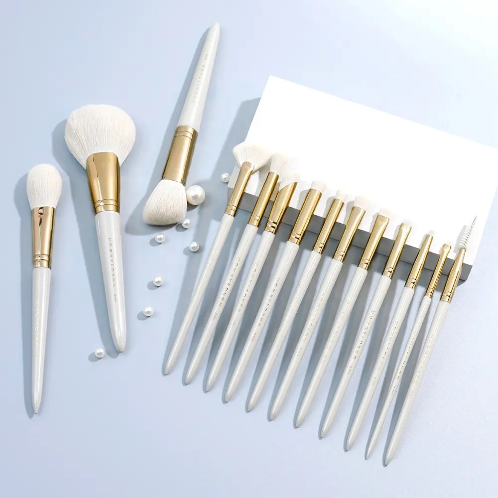 Rownyeon Makeup Brush Set Kit Wood Handle Private Label Foundation Cosmetic Makeup Brushes for Makeup