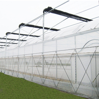 Serres à film plastique tunnel multi-travées agricoles à faible coût avec système hydroponique pour la culture de tomates/fraises/concombres