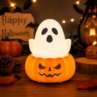 Lampe de nuit LED en silicone en forme de citrouille fantôme pour Halloween, nouveauté décorative pour le Festival des Fantômes, vente chaude